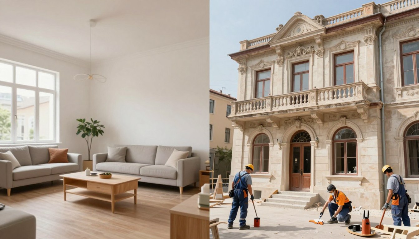 was ist der Unterschied zwischen Renovieren und Sanieren?